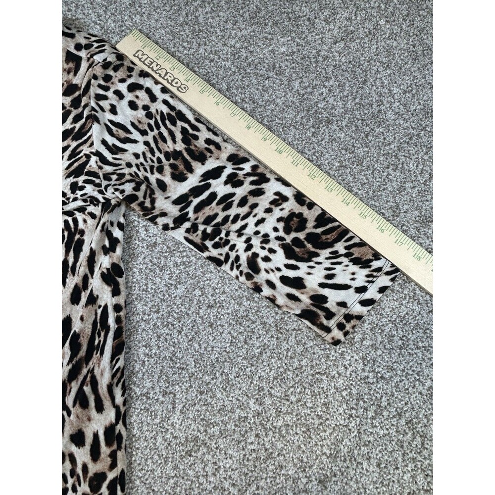 Chico's V-Neck  Leopard/Animal Print  Mob Wife  top Women's‎ sz 0 / US sz 4/6 - Picture 5 of 6